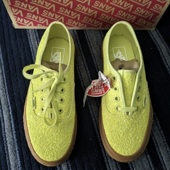Vans Authentic Ice Cream Glitter Yellow Women Gum bottom VNOA38EMVK3 (2018) 0124 - Picture 10 of 10